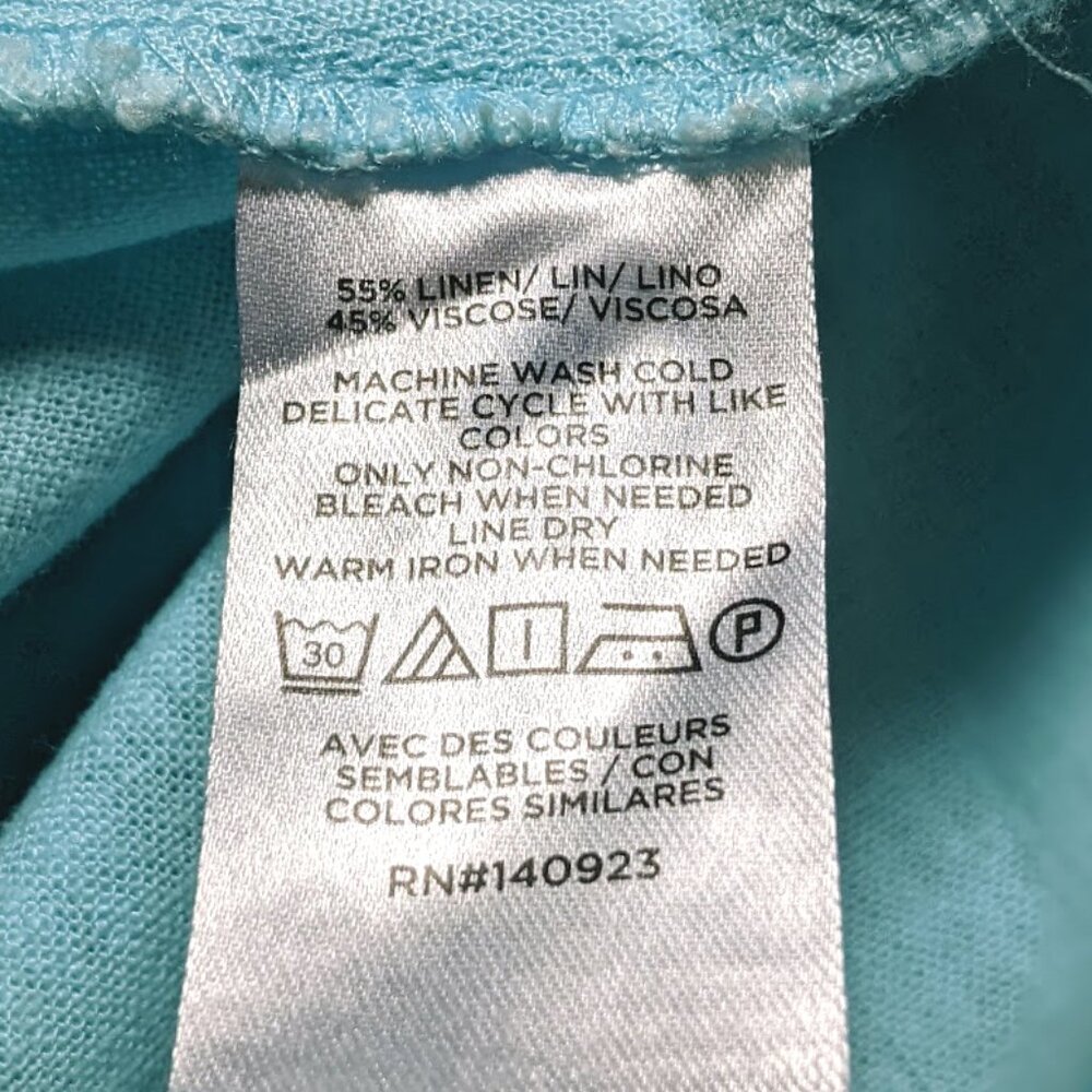 LOFT | Linen Blend Tie Front Shirt - Picture 9 of 10